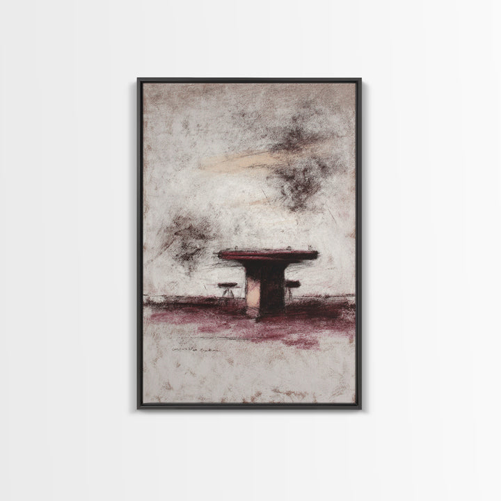 Bowling Ball and Pins Framed Canvas Print, Game Room Art, Textured Painting, Game Room Decor, Fine Art, Play, New Home Gift, GRA-2x3-22
