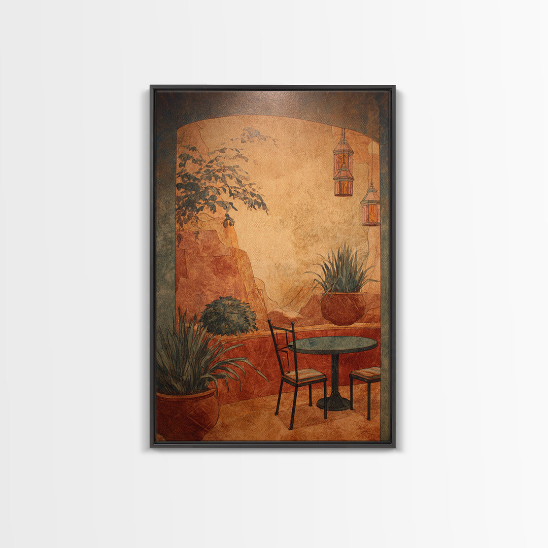 Blackjack Table Still Life Without Words Framed Canvas Print, Game Room Art, Statement Artwork, Game Room Decor, Fine Art, Play, GRA-2x3-4