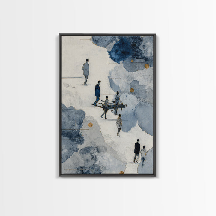 Foosball Player Figures Canvas Print, Game Room Art, Living Room Decor, Game Room Decor, Fine Art, Play, Playroom Wall Decor, GRA-2x3-65