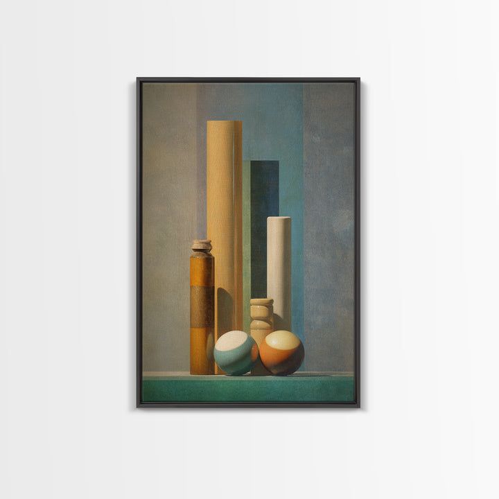 Pool Cue and Chalk on Green Felt Canvas Print, Game Room Art, Home Decor, Game Room Decor, Oil Painting, Play, Wall Art Set, GRA-2x3-66
