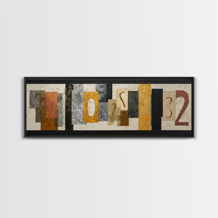 Scoreboard Numbers as Abstract Design Canvas Print, Game Room Art, Gallery Decor, Game Room Decor, Fine Art, Play, GRA-3x1-40