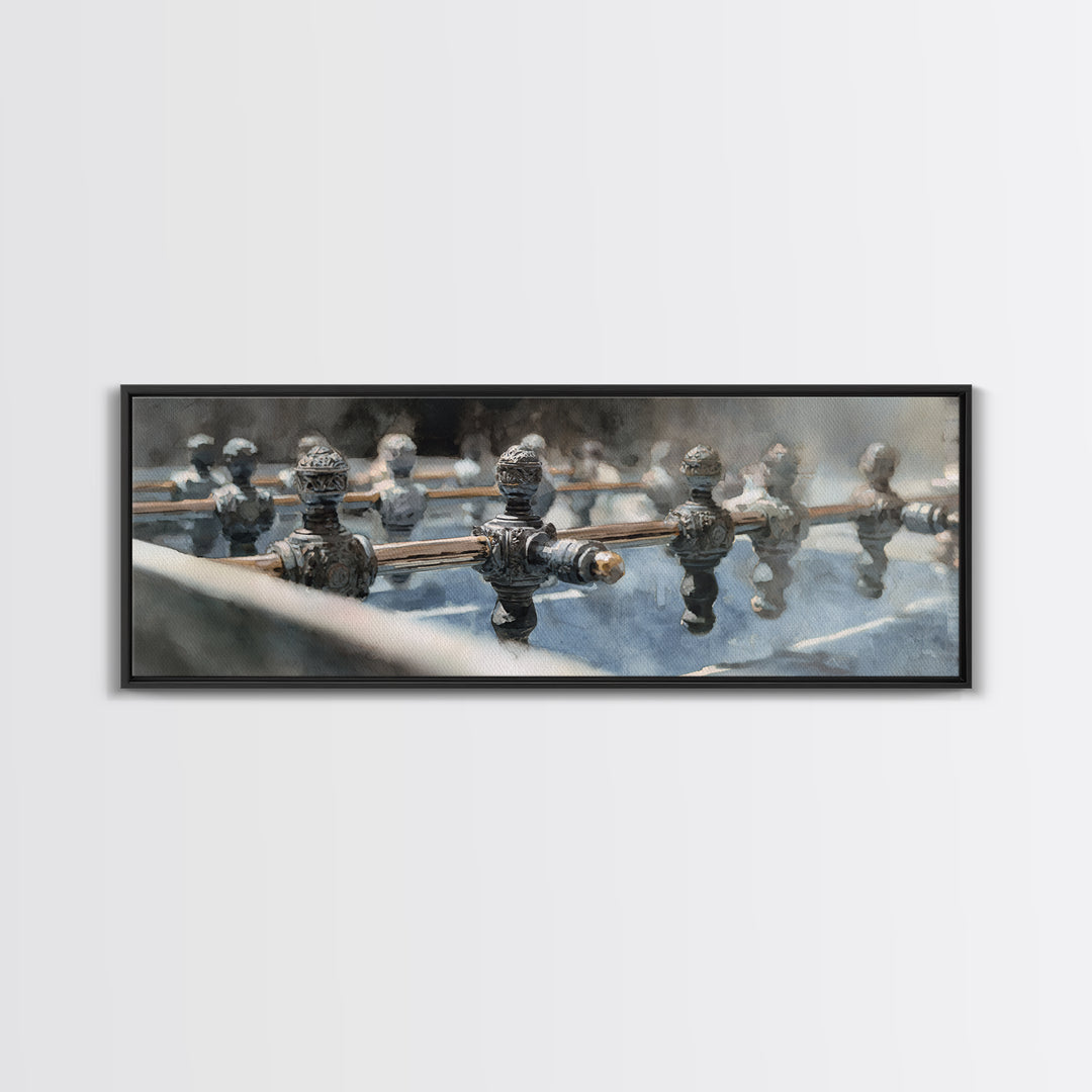 Foosball Player Figures Canvas Print, Game Room Art, Living Room Art, Game Room Decor, Fine Art, Play, Neutral Decor, GRA-3x1-49