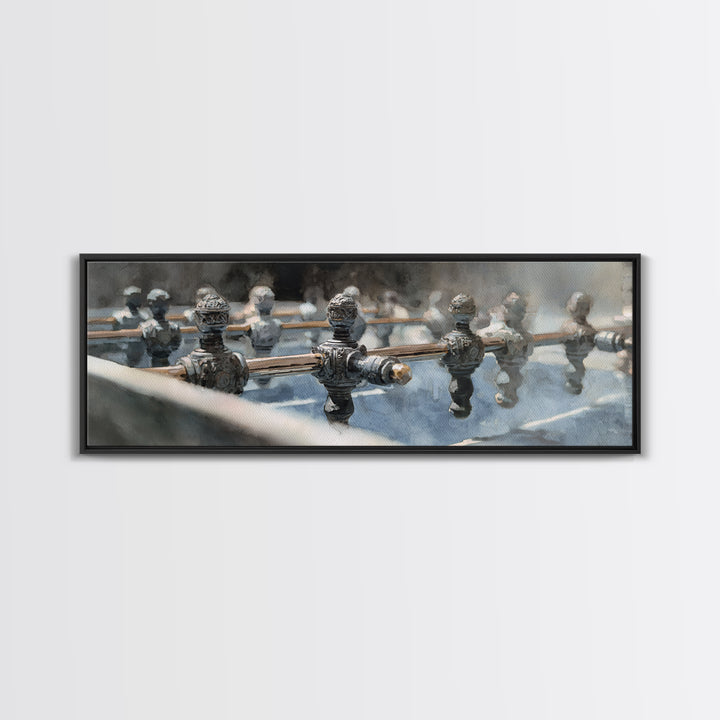 Foosball Player Figures Canvas Print, Game Room Art, Living Room Art, Game Room Decor, Fine Art, Play, Neutral Decor, GRA-3x1-49