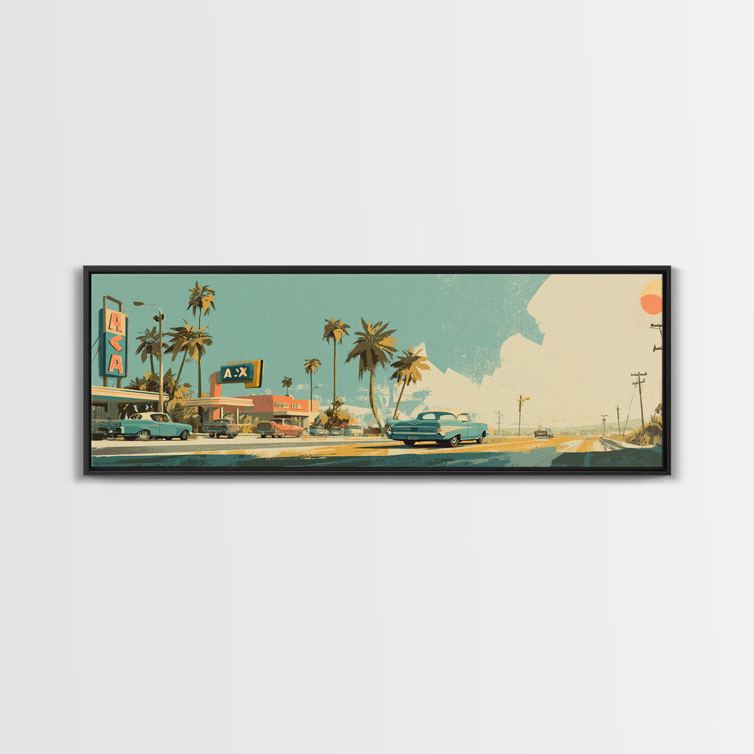 Retro Racing Car Game Poster Without Text Canvas Print, Game Room Art, Home Decor, Game Room Decor, Play, Wall Art Set, GRA-3x1-76