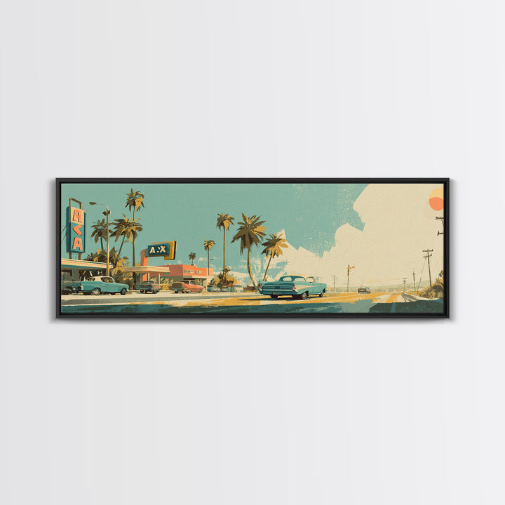 Retro Racing Car Game Poster Without Text Canvas Print, Game Room Art, Home Decor, Game Room Decor, Play, Wall Art Set, GRA-3x1-76