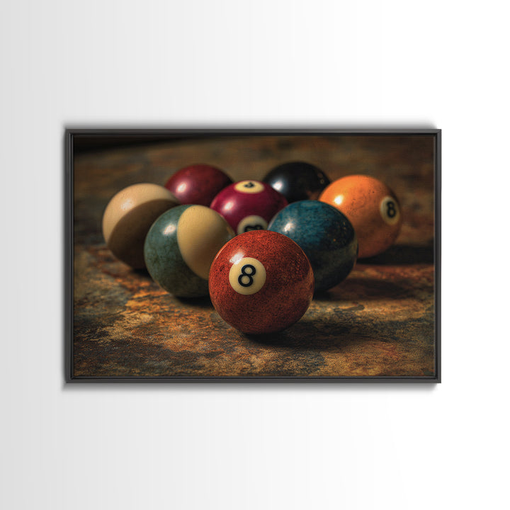 Billiards Eight Ball Canvas Print, Game Room Art, Black Woman Art, Game Room Decor, Play, Retro Art, Whimsical Wall Art, GRA-3x2-30