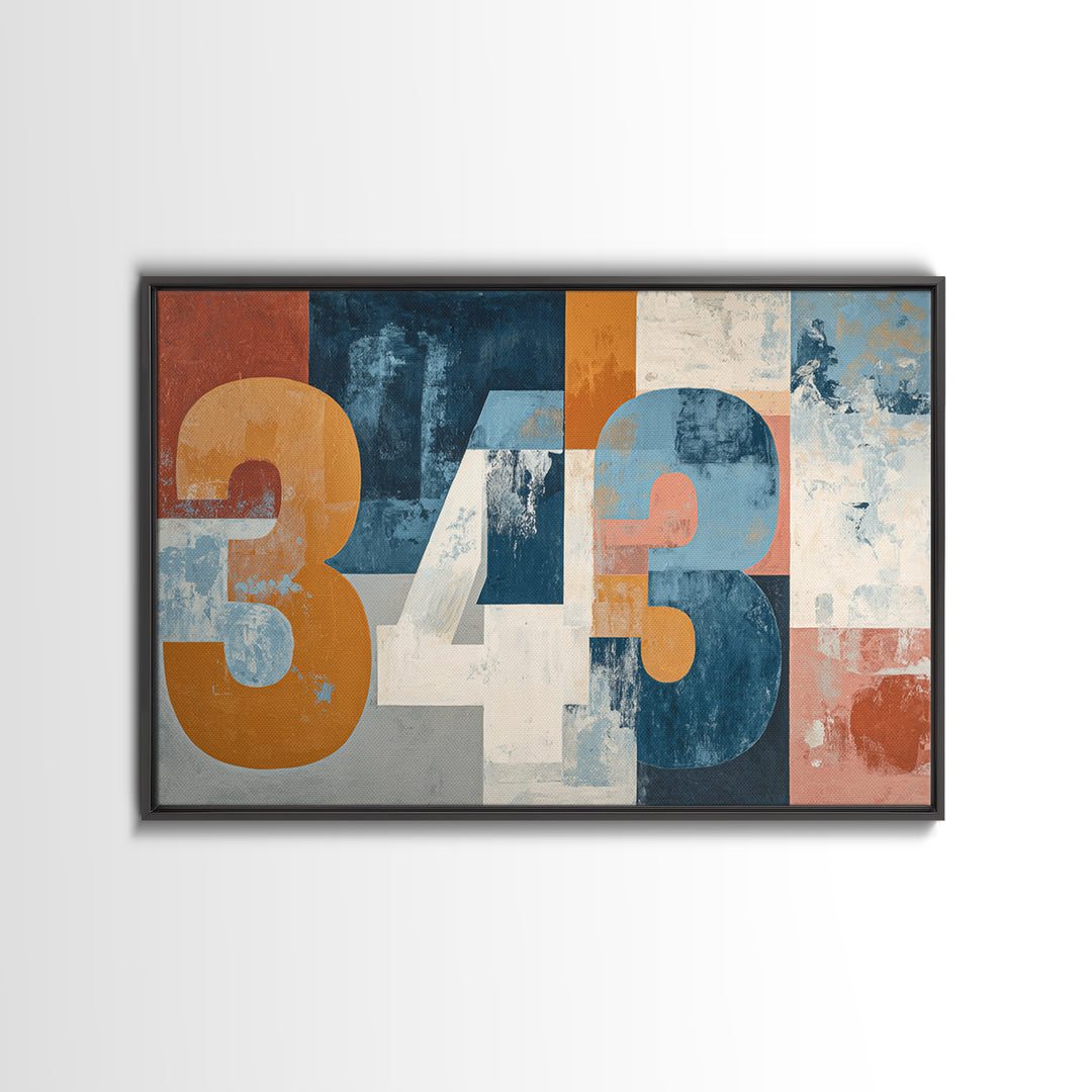 Scoreboard Numbers as Abstract Design Canvas Print, Game Room Art, Original Art, Game Room Decor, Play, Trendy Wall Art, GRA-3x2-4