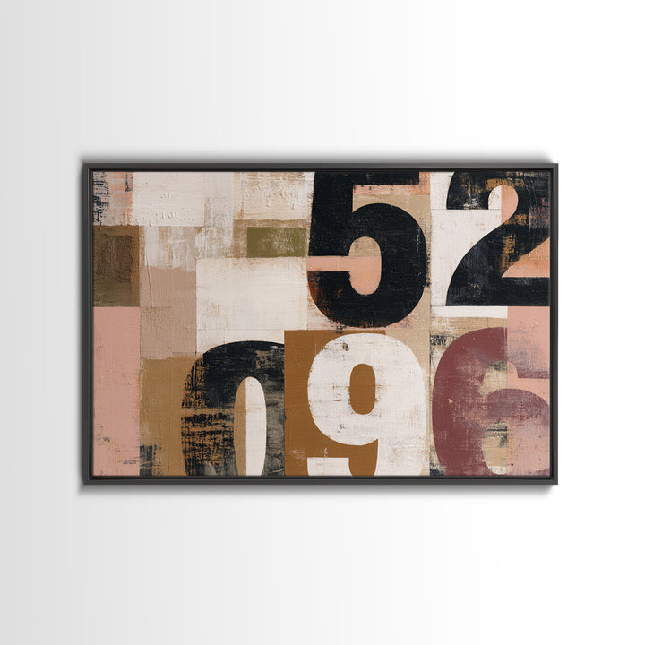 Scoreboard Numbers as Abstract Design Canvas Print, Game Room Art, Black Woman Art, Game Room Decor, Fine Art, Play, Retro Art, GRA-3x2-52