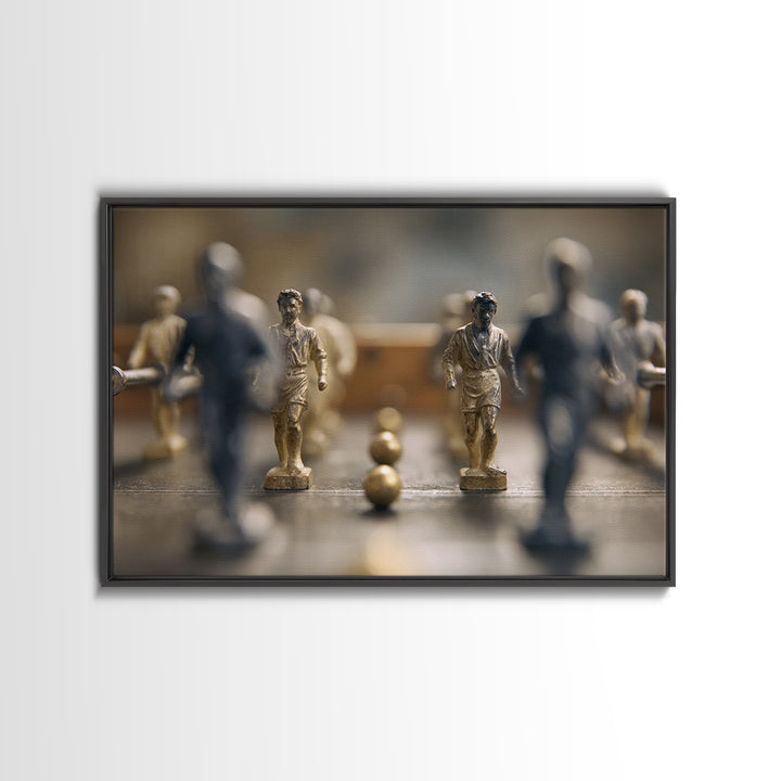 Foosball Player Figures Framed Canvas Print, Game Room Art, Original Artwork, Game Room Decor, Fine Art, Play, GRA-3x2-85