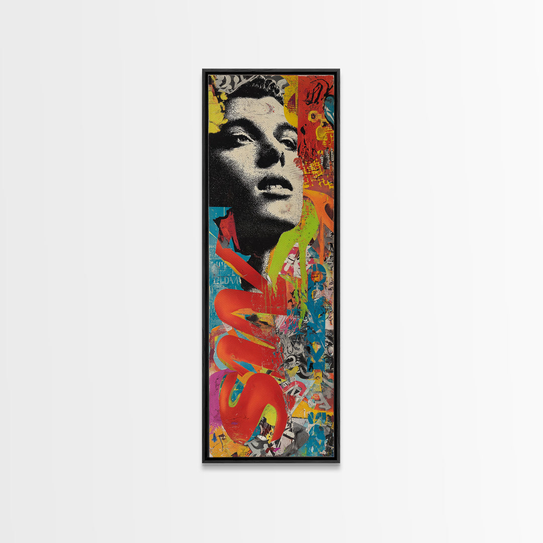 Graffiti Lettering Forms Without Readable Words Canvas Print, Graffiti Art, Luxury Decor, Living Room Decor, Fine Art, Street, GRF-1x3-21