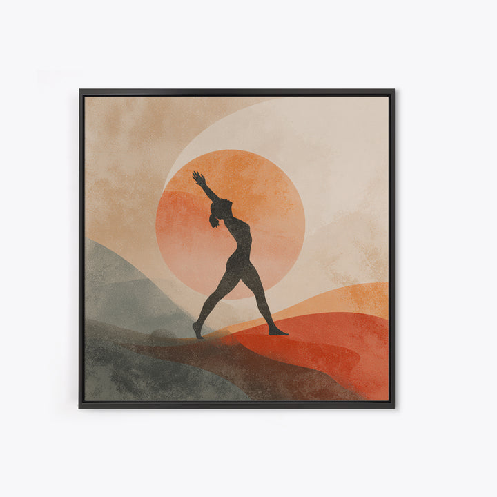 Fitness Woman Stretching Canvas Print, Gym Art, Luxury Decor, Gym Decor, Strength, Living Room Decor, Abstract Wall Art, GYM-1x1-69