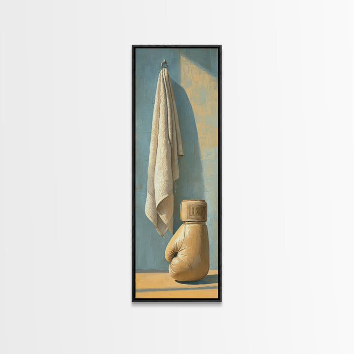 Boxing Glove and Towel Still Life Canvas Print, Gym Art, Print, Gym Decor, Fine Art, Strength, Wall Decoration, Sports Decor, GYM-1x3-28