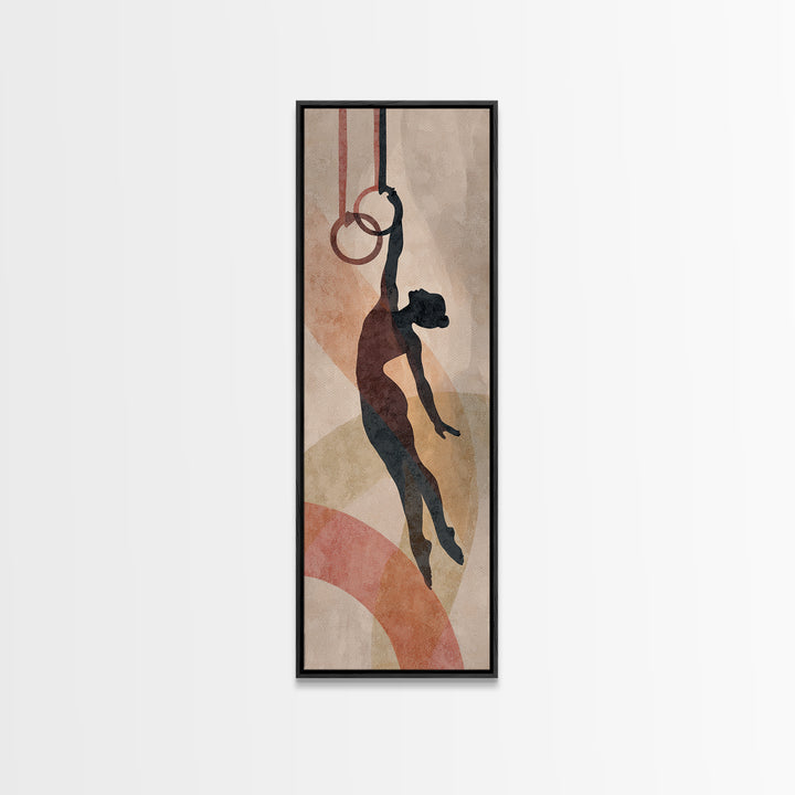 Gymnast Rings Athlete Canvas Print, Gym Art, Home Gym Decor, Gym Decor, Abstract Art, Strength, Art Print, Room Decor, GYM-1x3-51