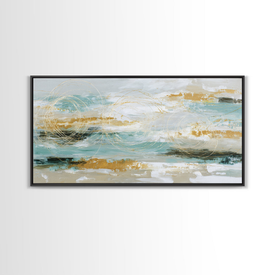 Jump Rope Motion Forming Circular Energy Lines Framed Canvas Print, Gym Art, Abstract Wall Art, Gym Decor, Fine Art, Strength, GYM-2x1-25