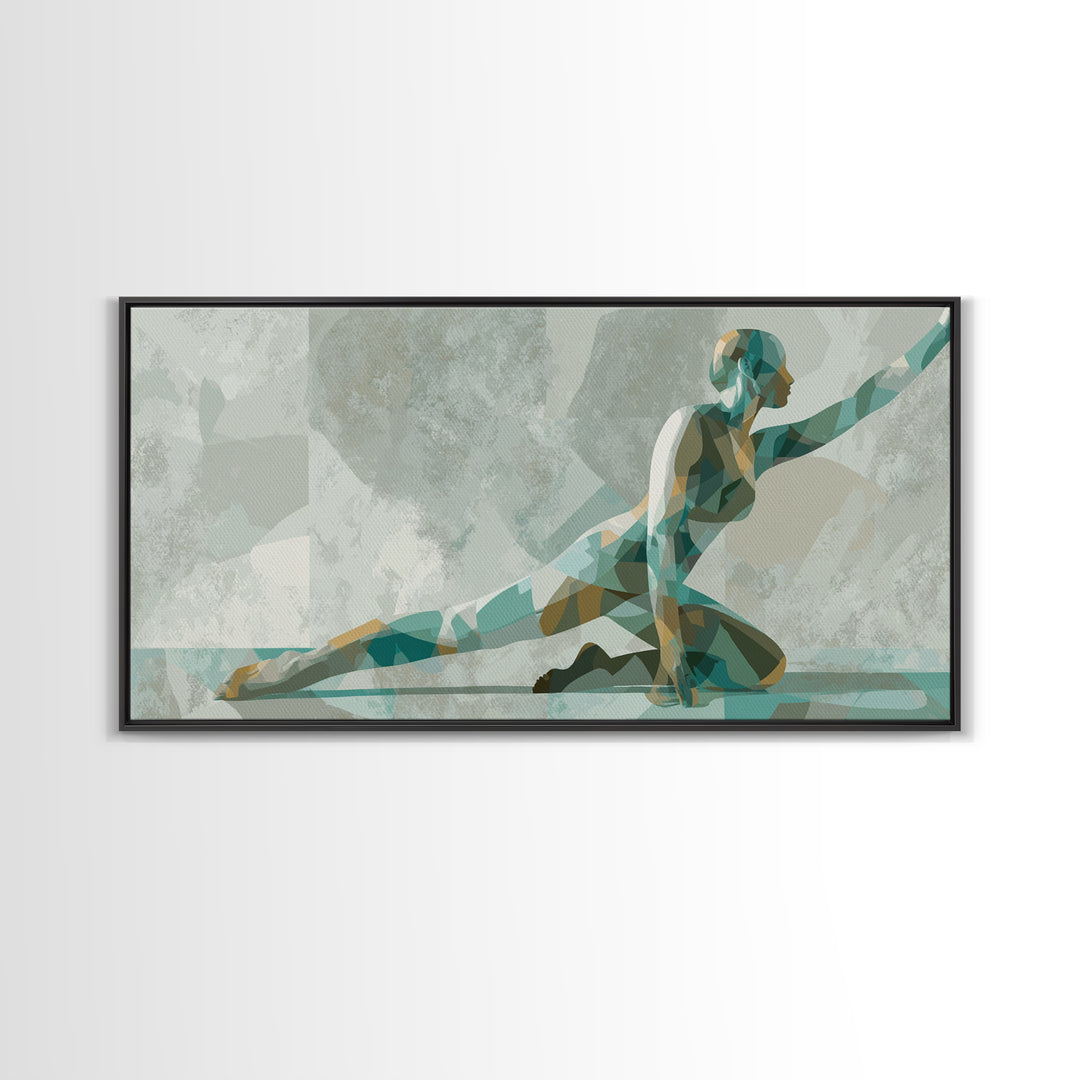 Fitness Woman Stretching Canvas Print, Gym Art, Sports Decor, Gym Decor, Fine Art, Strength, Home Gym Sign, Gallery Decor, GYM-2x1-89