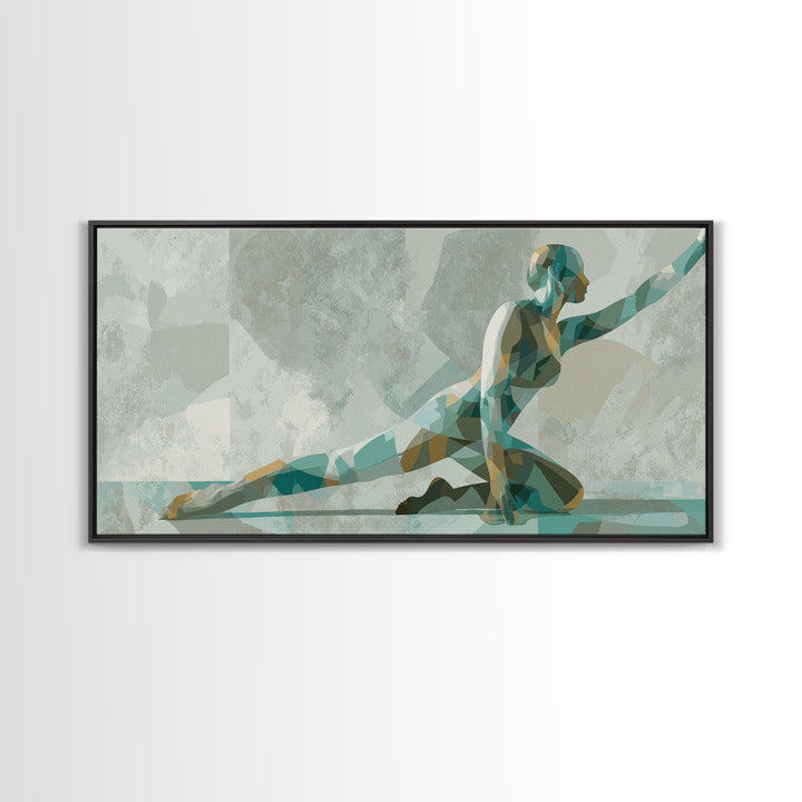 Fitness Woman Stretching Canvas Print, Gym Art, Sports Decor, Gym Decor, Fine Art, Strength, Home Gym Sign, Gallery Decor, GYM-2x1-89