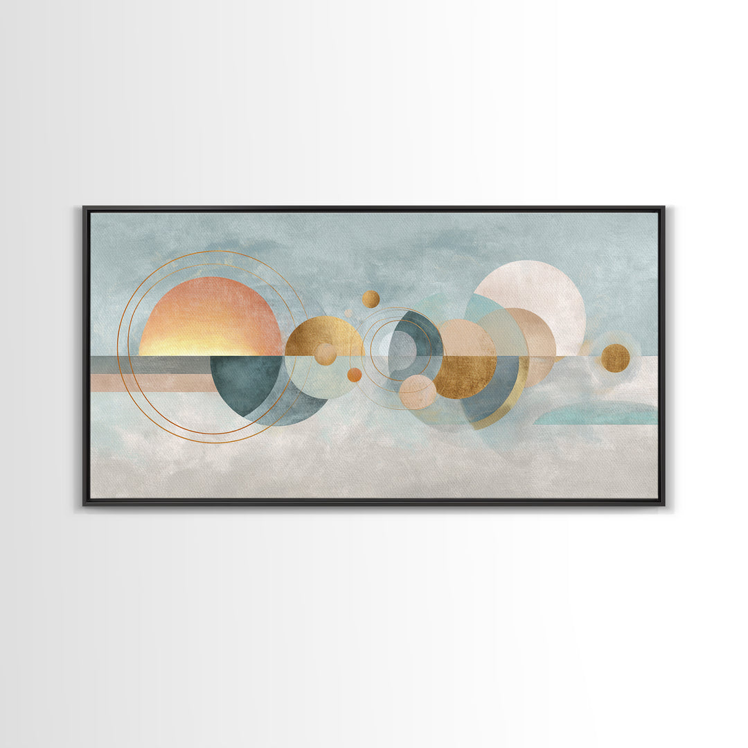 Jump Rope Motion Forming Circular Energy Lines Framed Canvas Print, Gym Art, Sports Poster, Gym Decor, Abstract Art, Strength, GYM-2x1-97