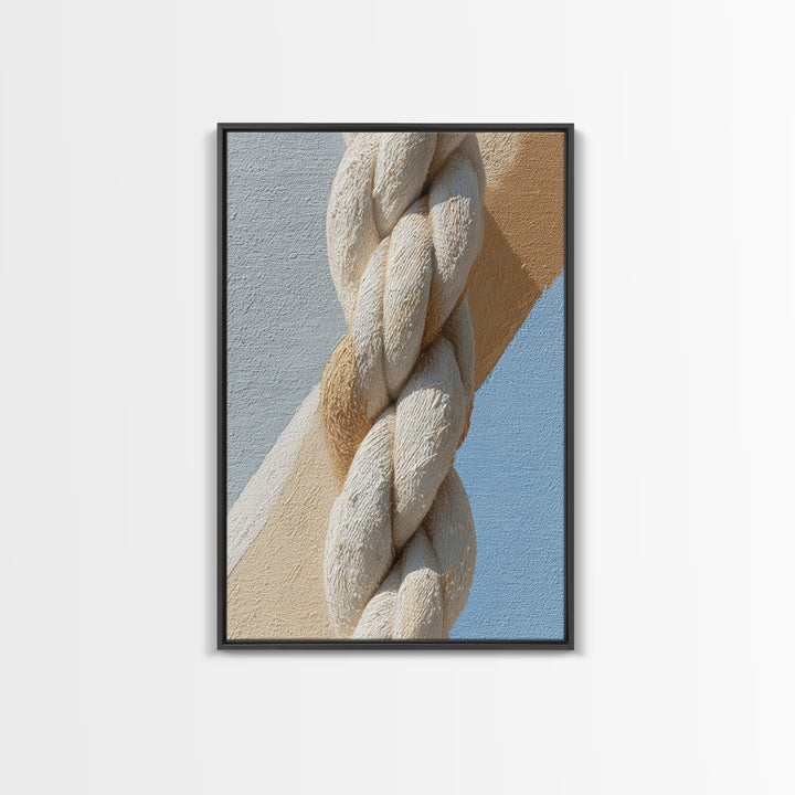 Cross Training Rope Wave Abstraction Framed Canvas Print, Gym Art, Gym Decor, Fine Art, Strength, Statement Artwork, Boho Decor, GYM-2x3-28