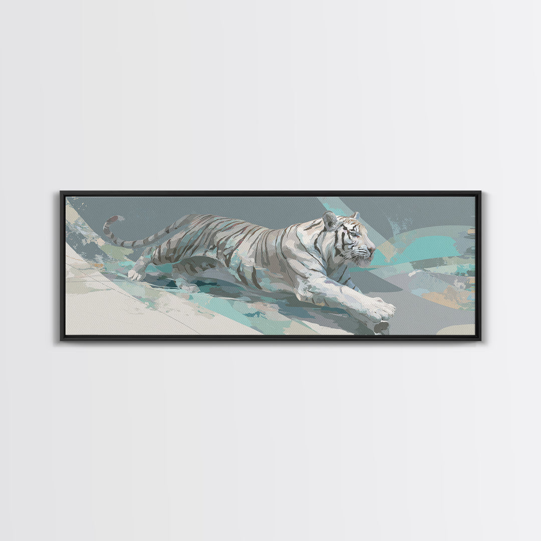 Tiger Representing Strength and Focus Canvas Print, Gym Art, Gym Decor, Fine Art, Strength, Statement Artwork, Boho Decor, GYM-3x1-33