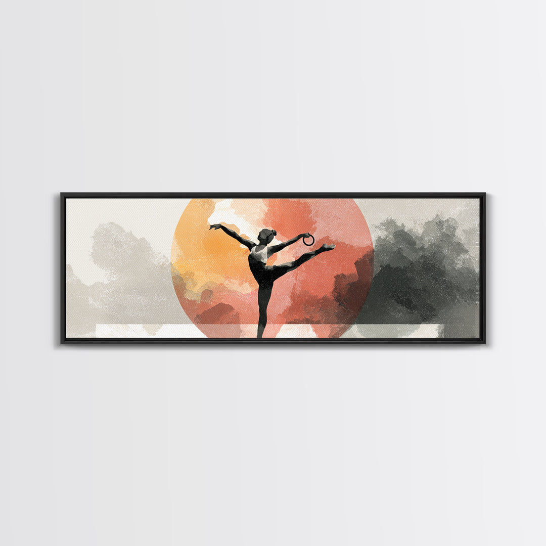 Gymnast Rings Athlete Framed Canvas Print, Gym Art, Statement Artwork, Gym Decor, Fine Art, Strength, Printable Wall Art, GYM-3x1-7