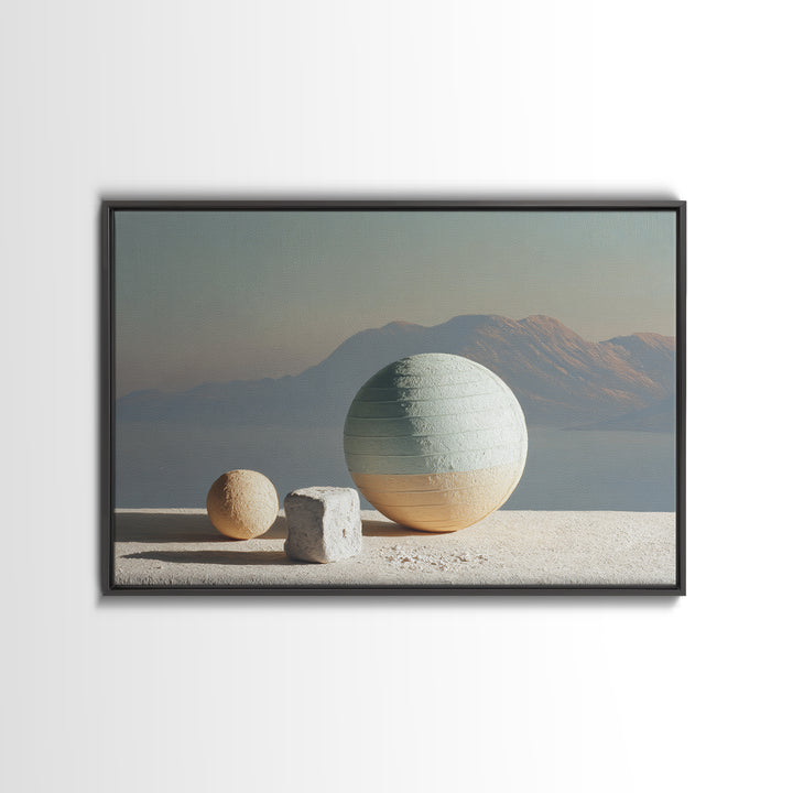 Medicine Ball and Chalk Still Life Canvas Print, Gym Art, Printable Wall Art, Gym Decor, Fine Art, Strength, Sports Decor, GYM-3x2-75
