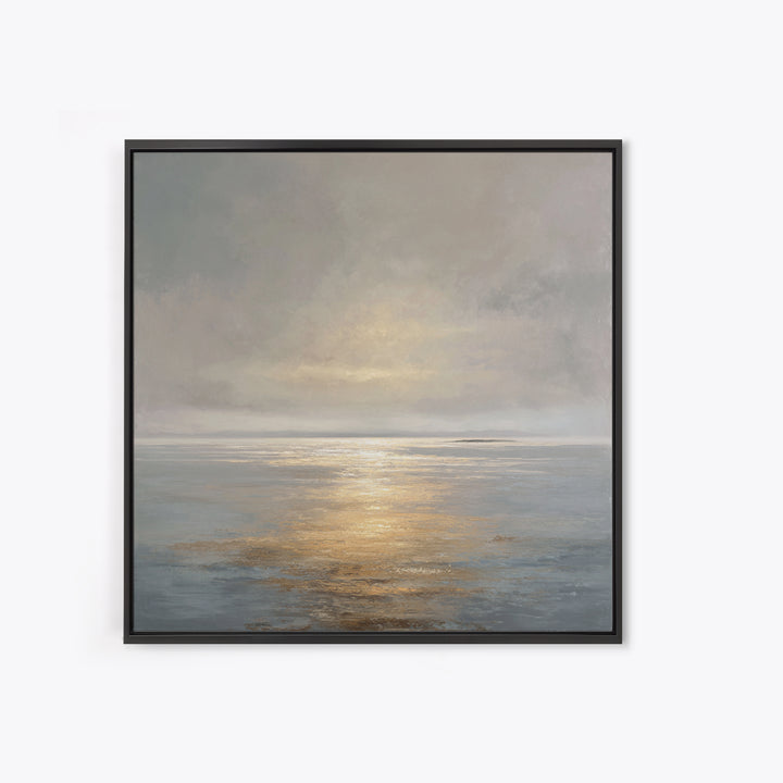 Large Calming Seascape Canvas Print, Hotel Art, Art Deco, Hotel Decor, Boutique, Minimalist Wall Art, Gallery Wall Art, HOT-1x1-3