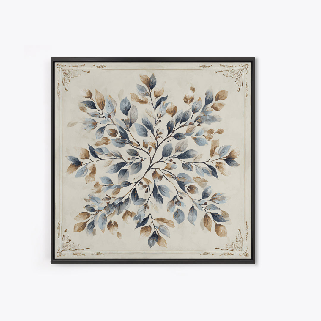 Elegant Botanical Branch on Ivory Ground Canvas Print, Hotel Art, Poster, Hotel Decor, Fine Art, Boutique, Wood Wall Art, HOT-1x1-77