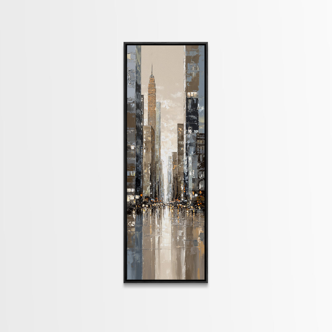 Quiet City Skyline Canvas Print, Hotel Art, Gallery Decor, Hotel Decor, Fine Art, Boutique, Wall Art, Home Decor, Poster, HOT-1x3-14