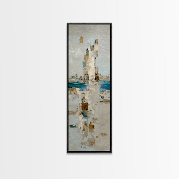 Large Calming Seascape Framed Canvas Print, Hotel Art, Art Deco, Hotel Decor, Fine Art, Boutique, Minimalist Wall Art, HOT-1x3-15
