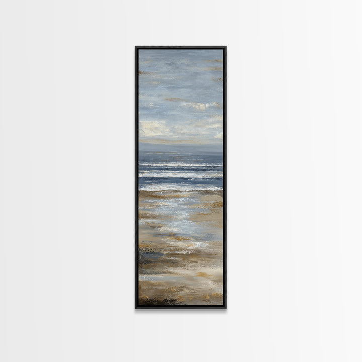 Mediterranean Terrace View Focused on Sea and Framed Canvas Print, Hotel Art, Modern Wall Art, Hotel Decor, Fine Art, Boutique, HOT-1x3-47