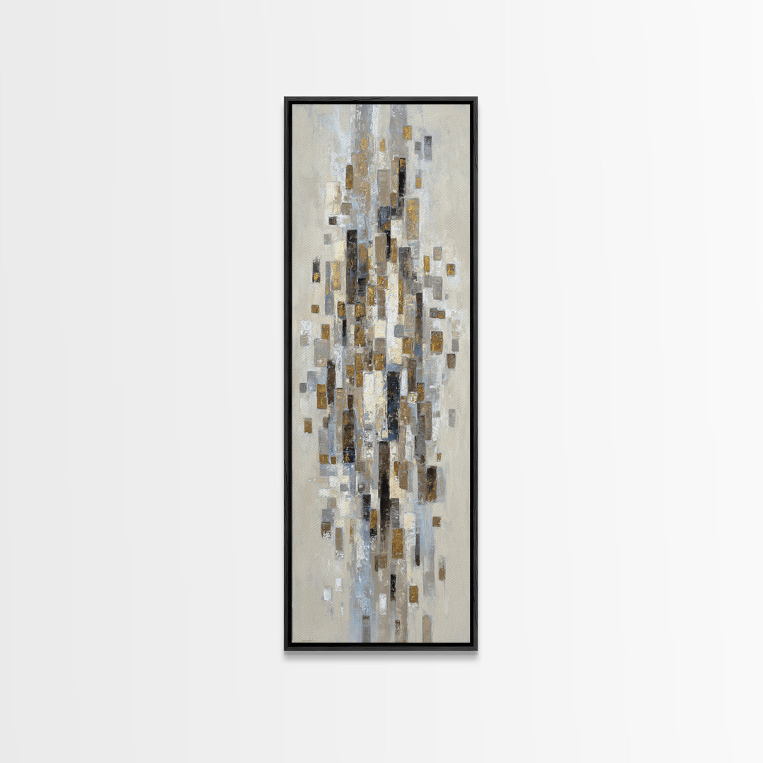 Gold Accented Abstract for Upscale Lobby Canvas Print, Hotel Art, Modern Decor, Hotel Decor, Abstract Art, Boutique, Poster, HOT-1x3-49