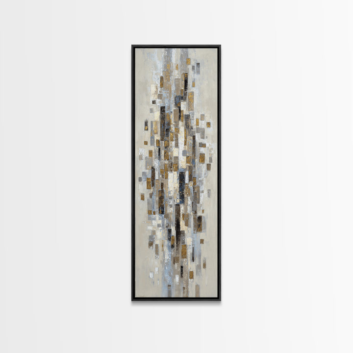 Gold Accented Abstract for Upscale Lobby Canvas Print, Hotel Art, Modern Decor, Hotel Decor, Abstract Art, Boutique, Poster, HOT-1x3-49