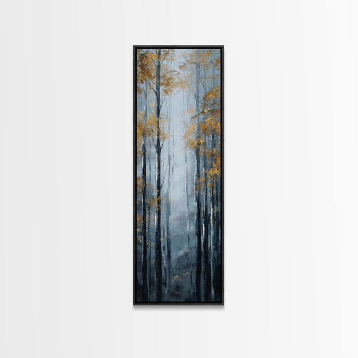 Misty Forest with Refined Calm Atmosphere Framed Canvas Print, Hotel Art, Fine Art Print, Hotel Decor, Fine Art, Boutique, HOT-1x3-50