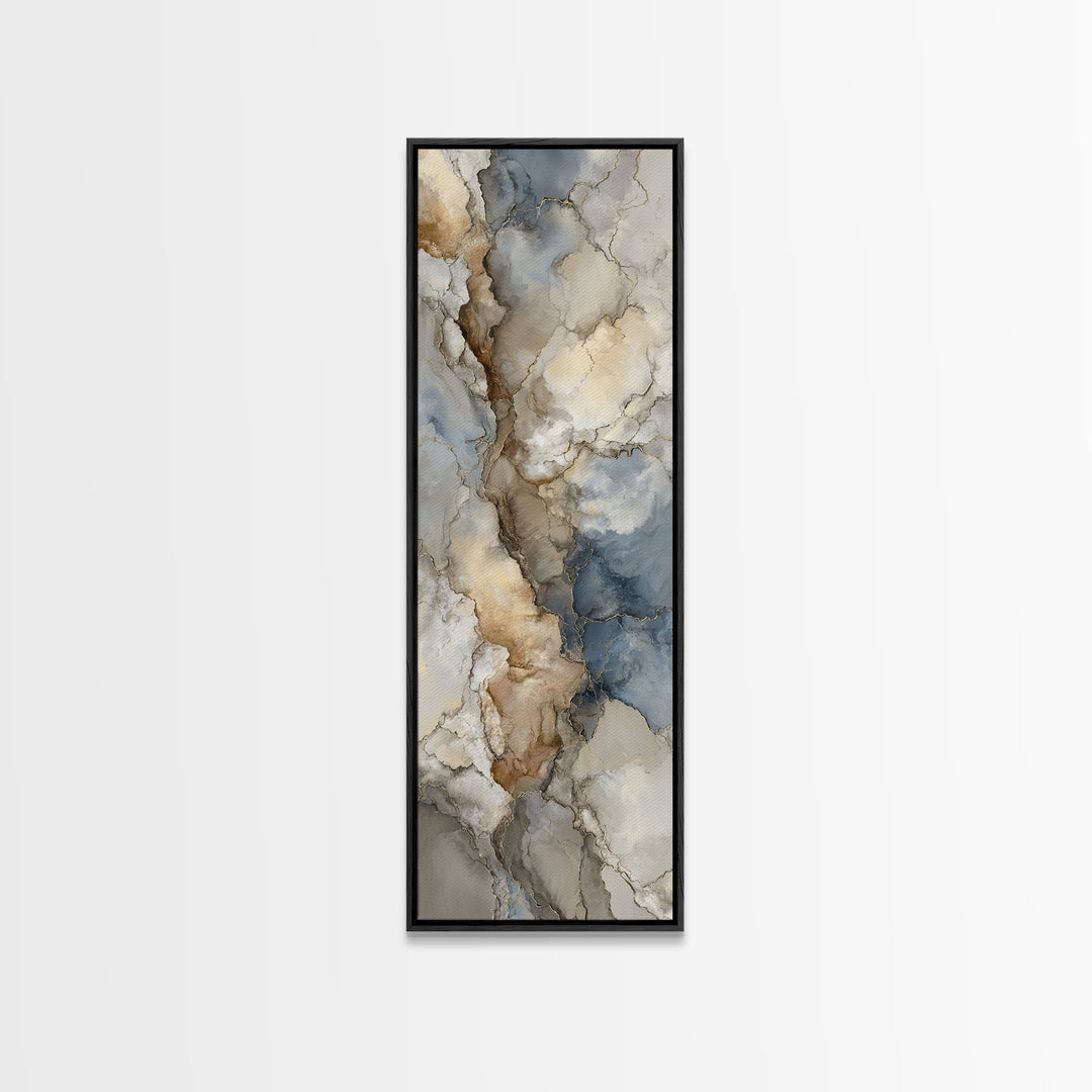 Abstract Marble Texture Canvas Print, Hotel Art, Coastal Wall Art, Hotel Decor, Boutique, Fine Art Print, Statement Artwork, HOT-1x3-55