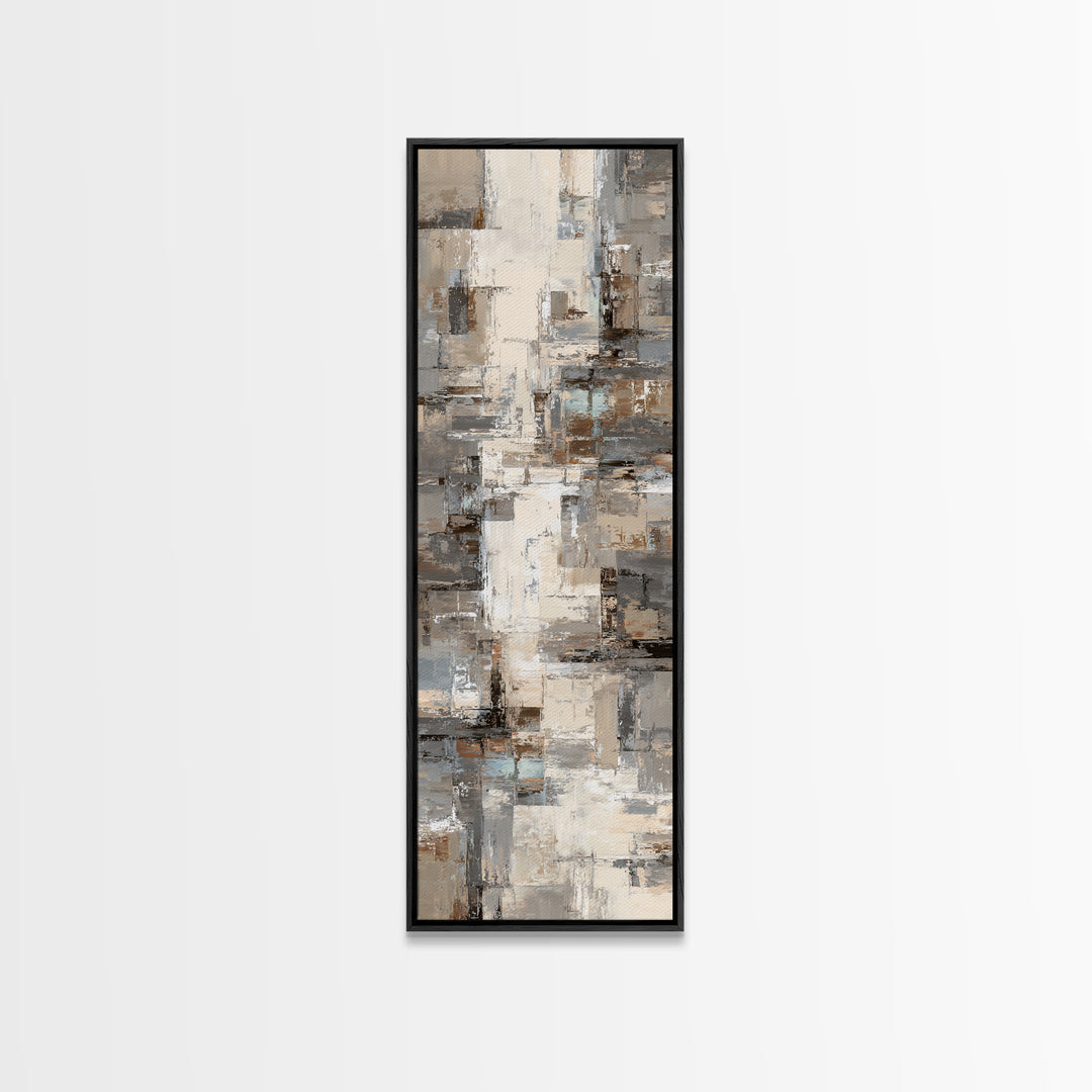 City Map Abstract Lines Without Readable Labels Canvas Print, Hotel Art, Art Deco, Hotel Decor, Boutique, Minimalist Wall Art, HOT-1x3-60