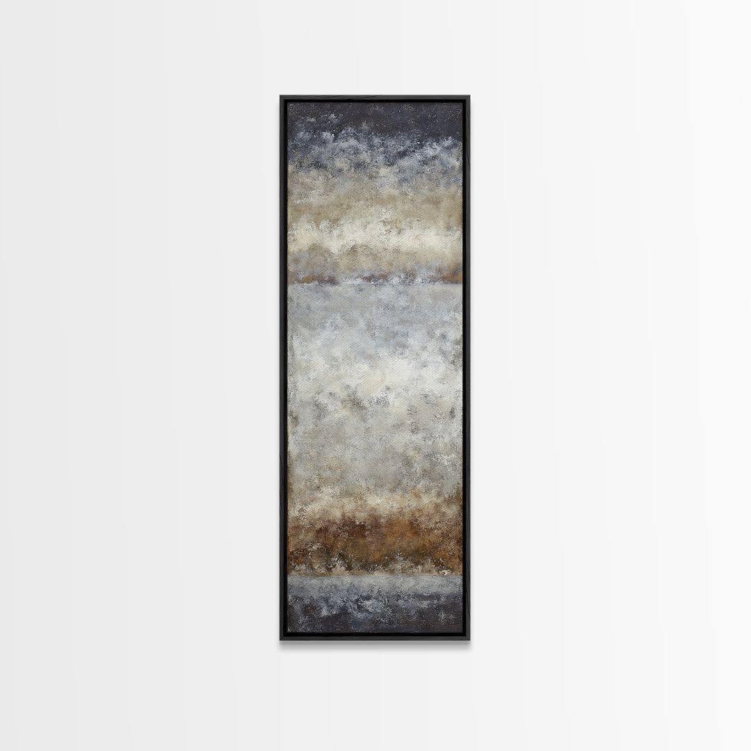Sophisticated Neutral Abstract Framed Canvas Print, Hotel Art, Hotel Decor, Abstract Art, Boutique, Living Room Decor, HOT-1x3-61