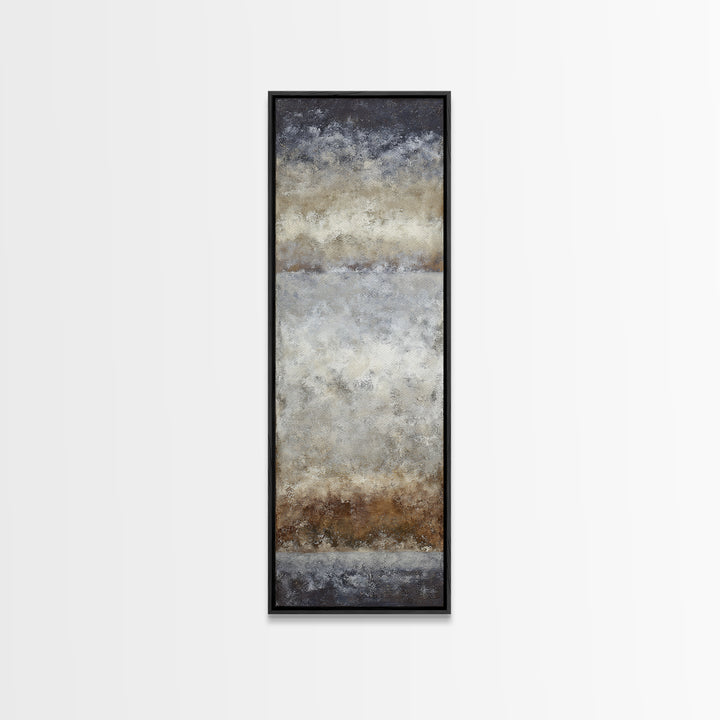 Sophisticated Neutral Abstract Framed Canvas Print, Hotel Art, Hotel Decor, Abstract Art, Boutique, Living Room Decor, HOT-1x3-61