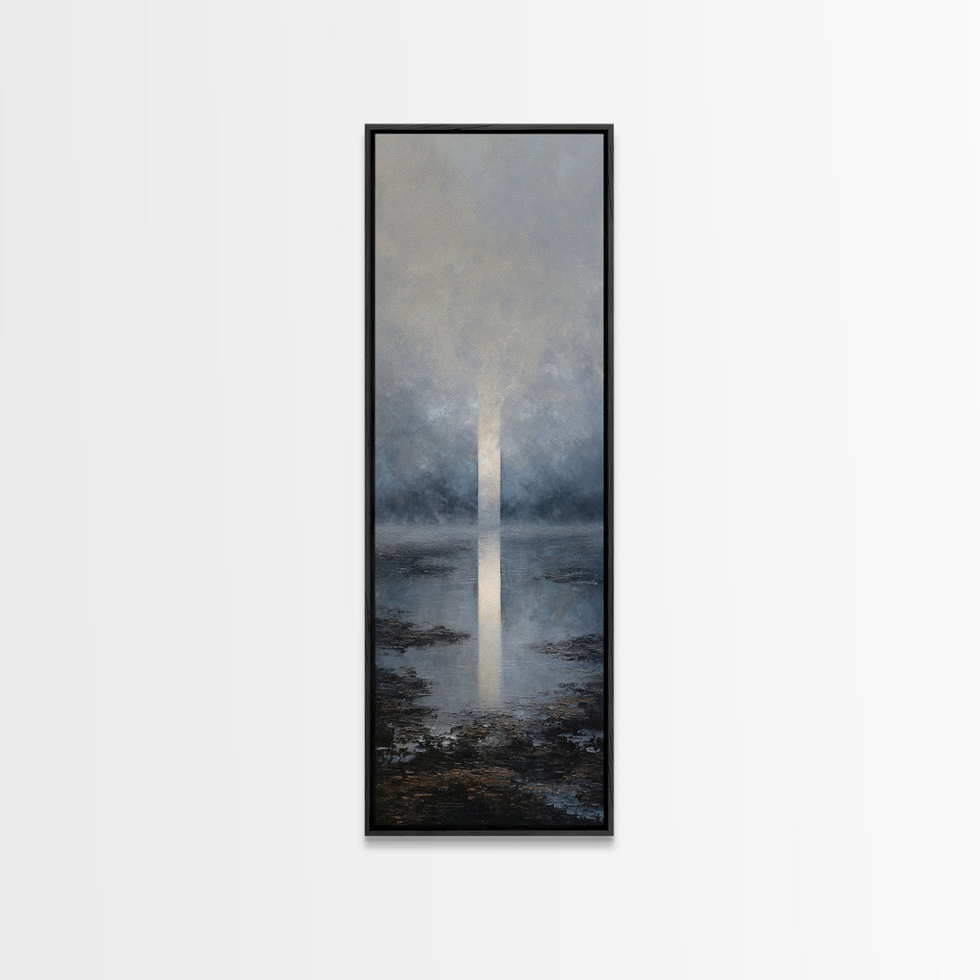 Luxury Monochrome Landscape Framed Canvas Print, Hotel Art, Luxury Decor, Hotel Decor, Fine Art, Boutique, Art Prints, HOT-1x3-66