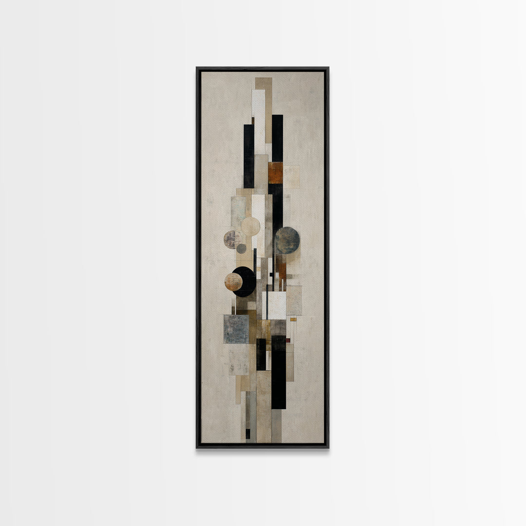 Modern Geometric Composition Canvas Print, Hotel Art, Beach House Decor, Hotel Decor, Abstract Art, Boutique, Contemporary Art, HOT-1x3-67