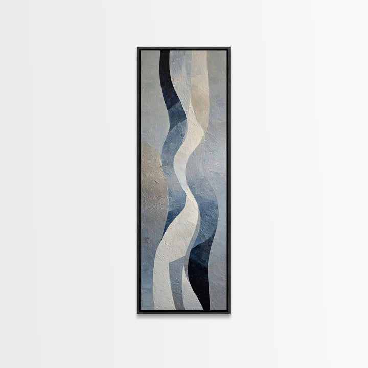 Soft Abstract Wave Forms Framed Canvas Print, Hotel Art, Modern Decor, Hotel Decor, Abstract Art, Boutique, Poster, Wall Decor, HOT-1x3-70