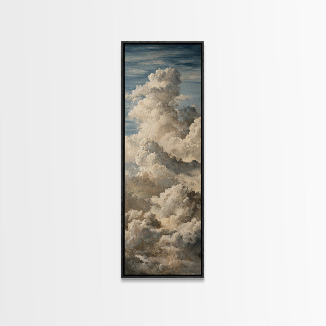 Large Cloudscape with Subtle Drama Canvas Print, Hotel Art, Poster, Hotel Decor, Boutique, Wood Wall Art, Printable Art, HOT-1x3-77