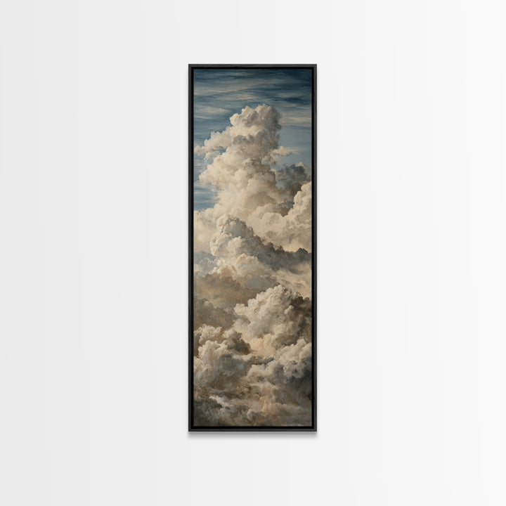 Large Cloudscape with Subtle Drama Canvas Print, Hotel Art, Poster, Hotel Decor, Boutique, Wood Wall Art, Printable Art, HOT-1x3-77