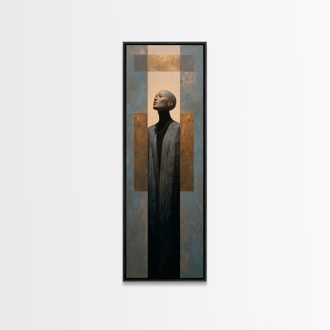 Minimal Sculpture Shapes Framed Canvas Print, Hotel Art, Beach Prints, Hotel Decor, Fine Art, Boutique, Room Decor, HOT-1x3-96
