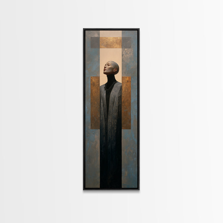 Minimal Sculpture Shapes Framed Canvas Print, Hotel Art, Beach Prints, Hotel Decor, Fine Art, Boutique, Room Decor, HOT-1x3-96