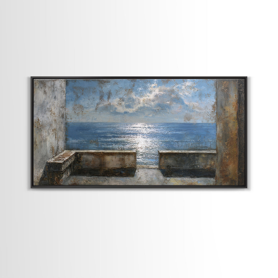 Panoramic Desert Horizon Framed Canvas Print, Hotel Art, Fine Art Print, Hotel Decor, Fine Art, Boutique, Wall Decor, HOT-2x1-16