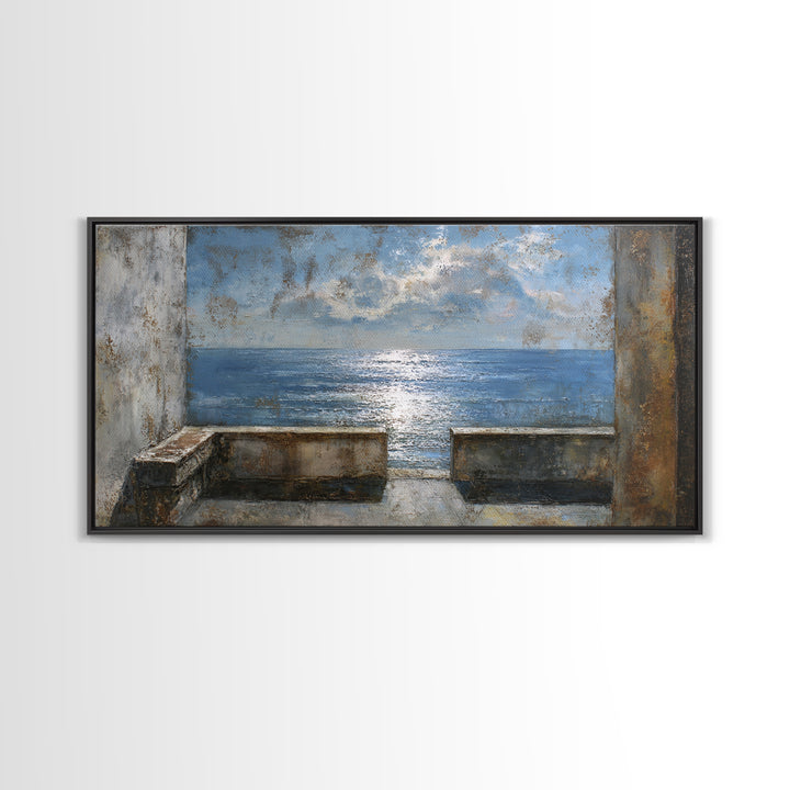 Panoramic Desert Horizon Framed Canvas Print, Hotel Art, Fine Art Print, Hotel Decor, Fine Art, Boutique, Wall Decor, HOT-2x1-16
