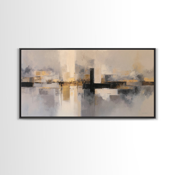 Modern Geometric Composition Framed Canvas Print, Hotel Art, Abstract Art, Hotel Decor, Fine Art, Boutique, Gallery Wall Art, HOT-2x1-3