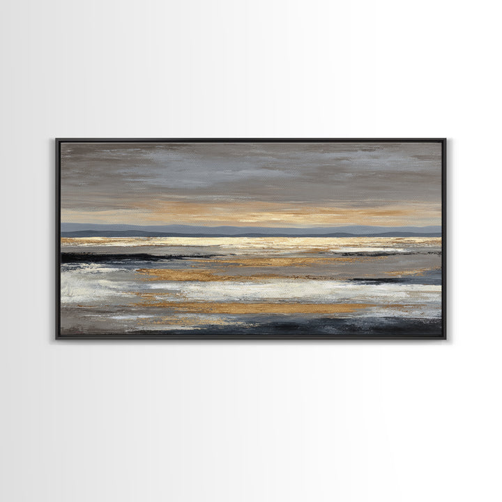 Panoramic Desert Horizon Framed Canvas Print, Hotel Art, Poster, Hotel Decor, Fine Art, Boutique, Wood Wall Art, Printable Art, HOT-2x1-40
