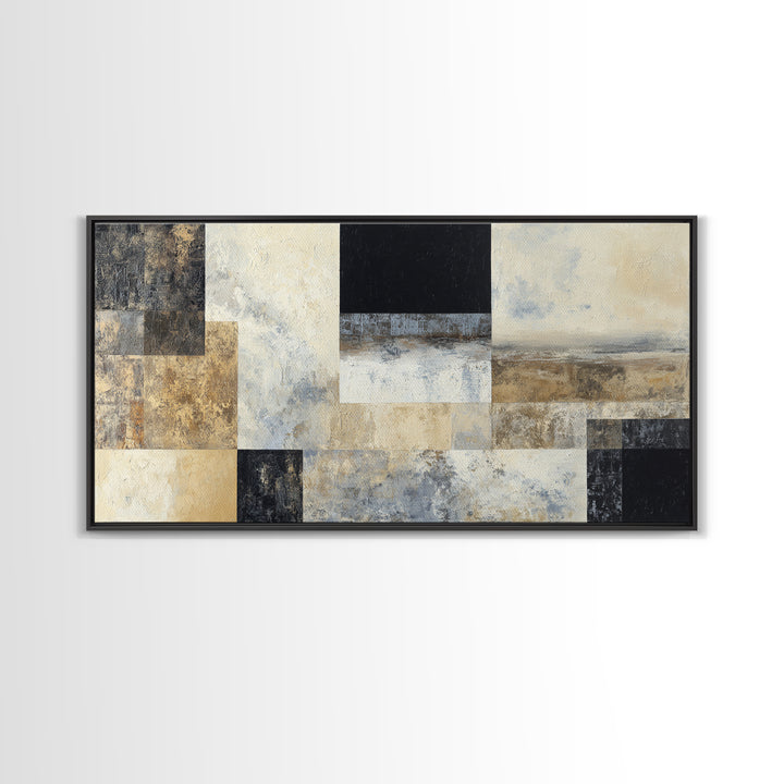 Modern Geometric Composition Framed Canvas Print, Hotel Art, Printable Art, Hotel Decor, Abstract Art, Boutique, Travel Poster, HOT-2x1-51