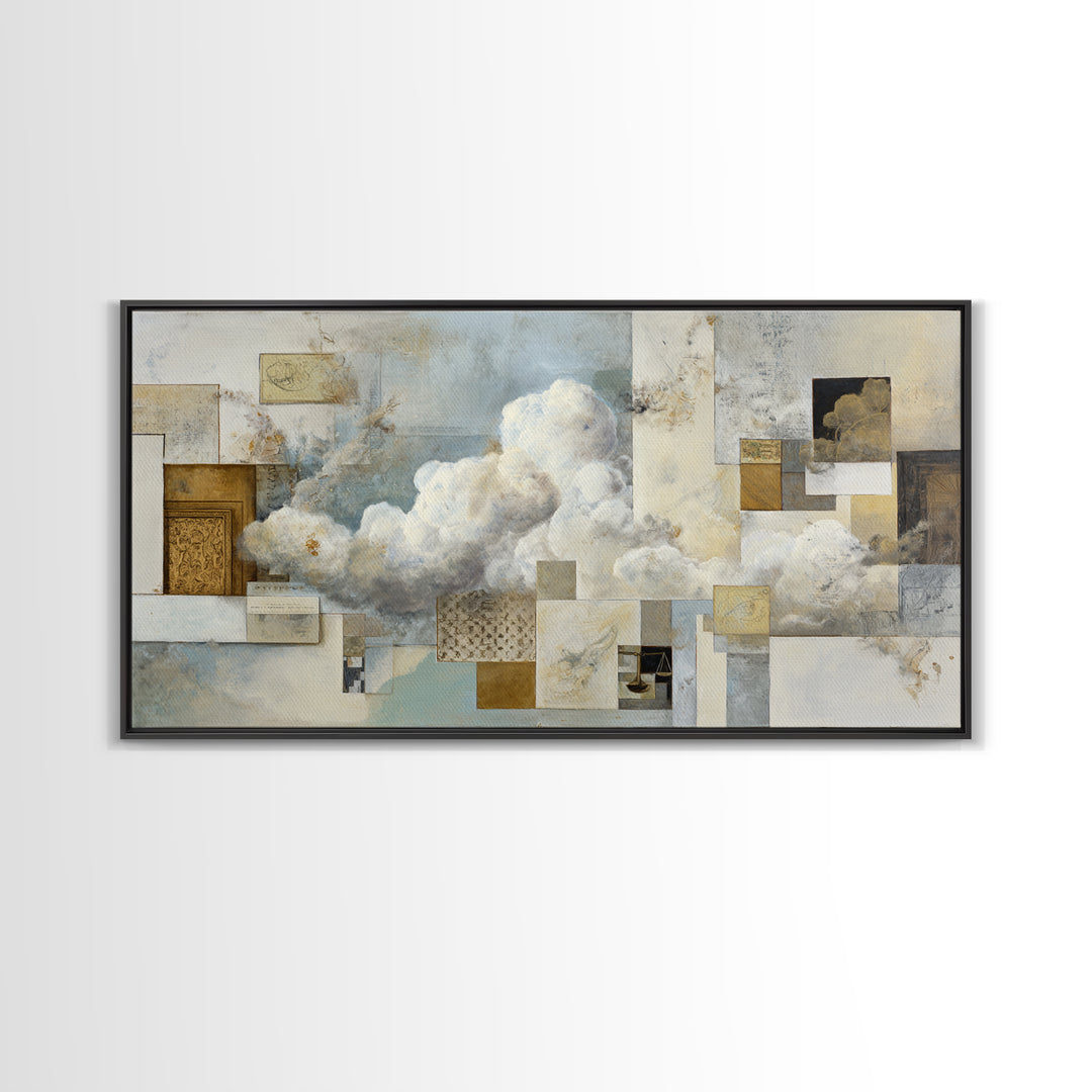 Large Cloudscape with Subtle Drama Canvas Print, Hotel Art, Large Wall Art, Hotel Decor, Fine Art, Boutique, Beach Decor, HOT-2x1-61